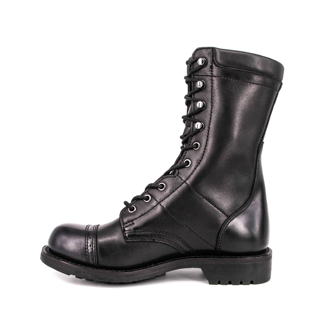Giày bốt da đen Goodyear Sĩ quan Đức 6217