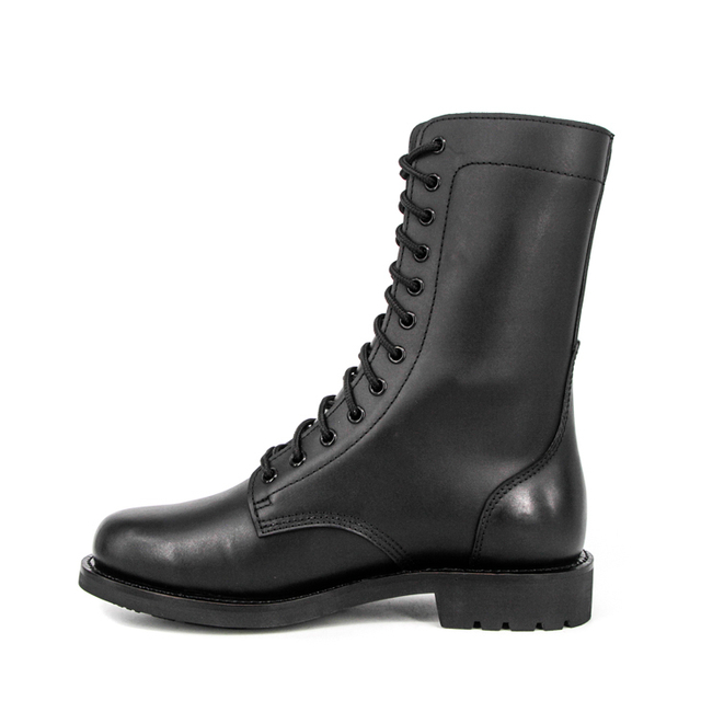 Мужские ботинки из натуральной кожи армейского цвета черного цвета 6276