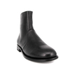 Czarne skórzane buty biurowe typu kostki, antypoślizgowe, gumowe, z podeszwą 1247