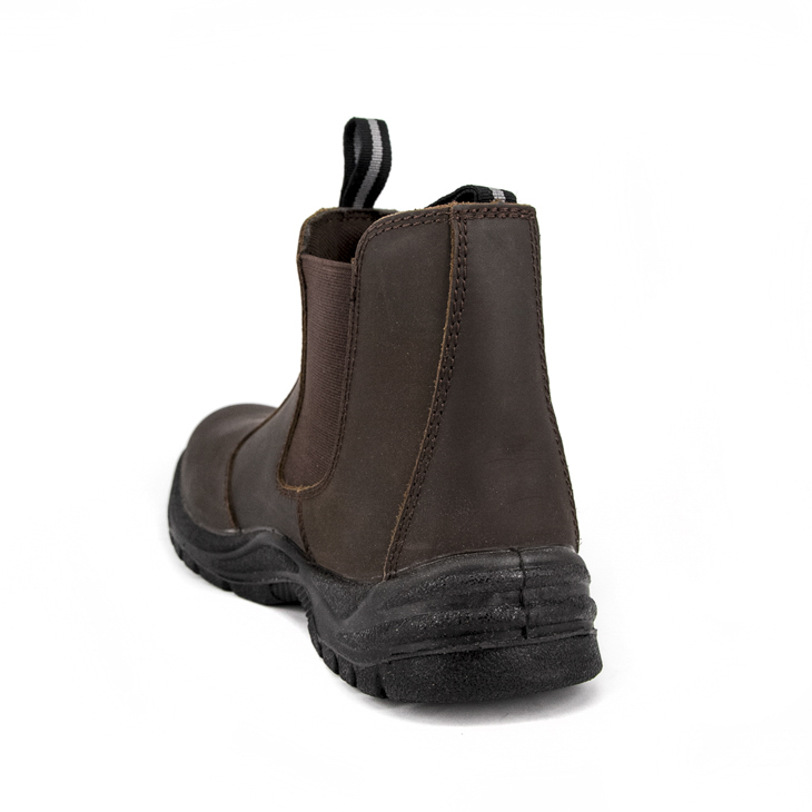 Chaussures de sécurité en cuir marron de qualité 3104