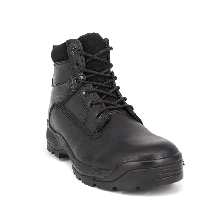 Wodoodporne, czarne, pełne skórzane buty Searcher 6110