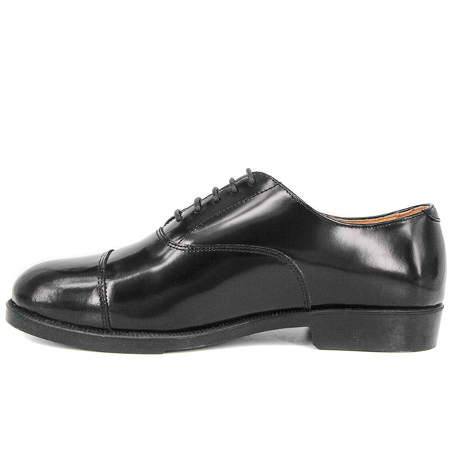 Wojskowe męskie najwyższej jakości czarne skórzane buty biurowe 1253