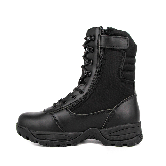 Pohodlné motocyklové černé vojenské taktické boty 4201
