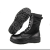 Sepatu bot hutan taktis kulit warna hitam berkualitas tinggi 5229