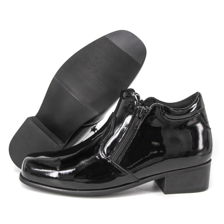 Γυναικεία γυαλιστερά παπούτσια γραφείου με χαμηλό τακούνι λουστρίνι 1113