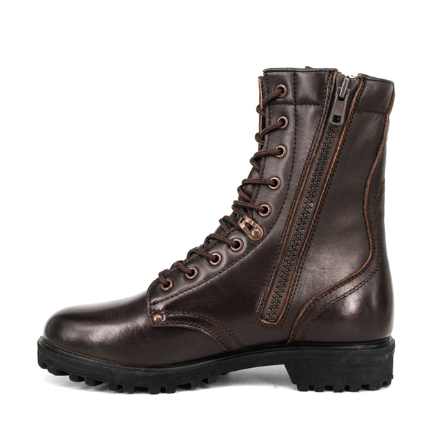 New design cheap red brown combat on full leather 6291