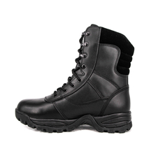 Fornecer botas militares de couro preto de bom preço 6227