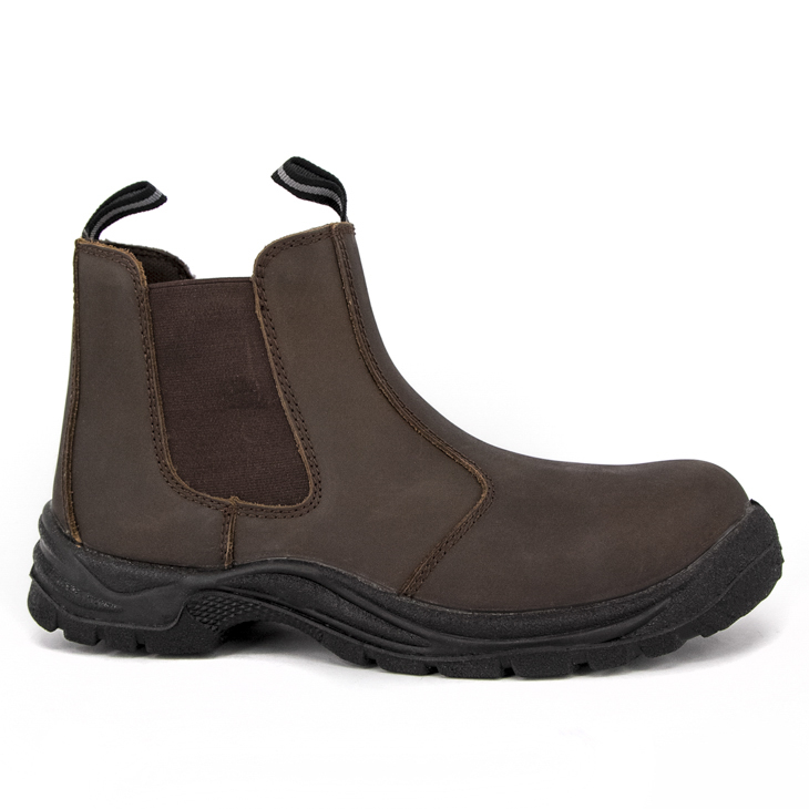 Chaussures de sécurité en cuir marron de qualité 3104