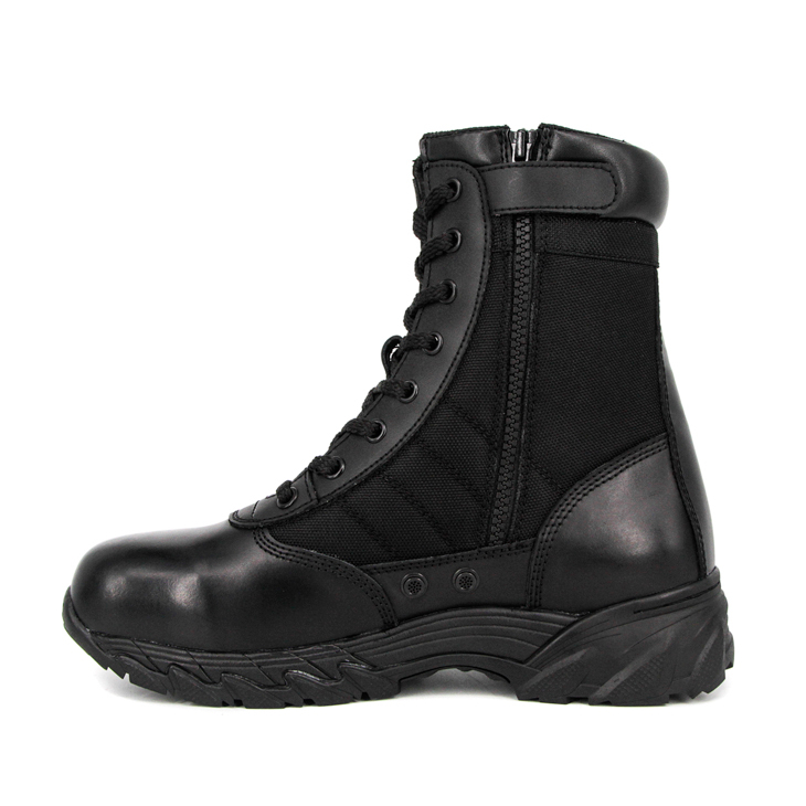 Itim na rubber sole classic na tactical boots 4237