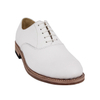 White shiny patent leather office shoes 1216