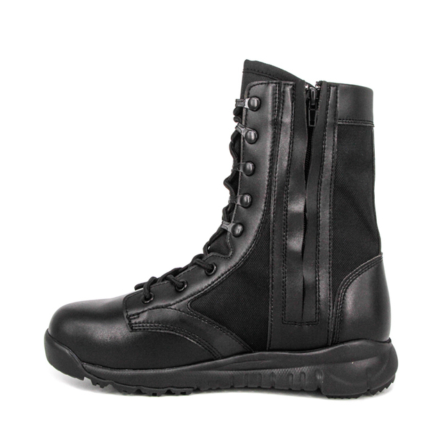  ຕຳຫລວດເຄັນຢາ zipper hiking jungle boots 5241