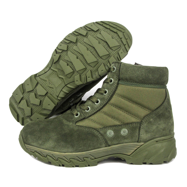Giày sa mạc quân đội mắt cá chân màu xanh lá cây Malaysia 7113