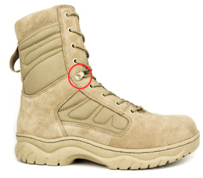 What are the different shoe eyelets for military boots v4