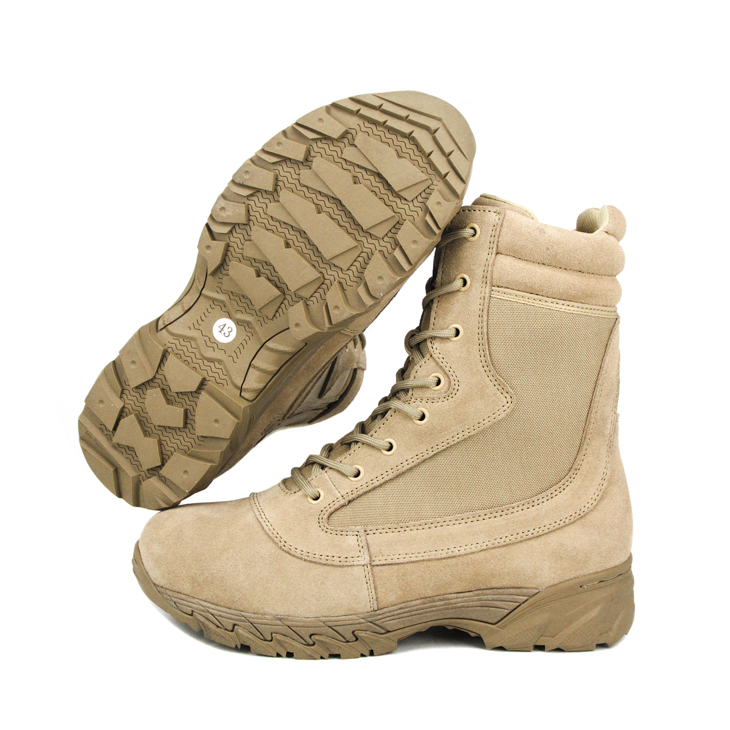 US police khaki military desert boots 7248