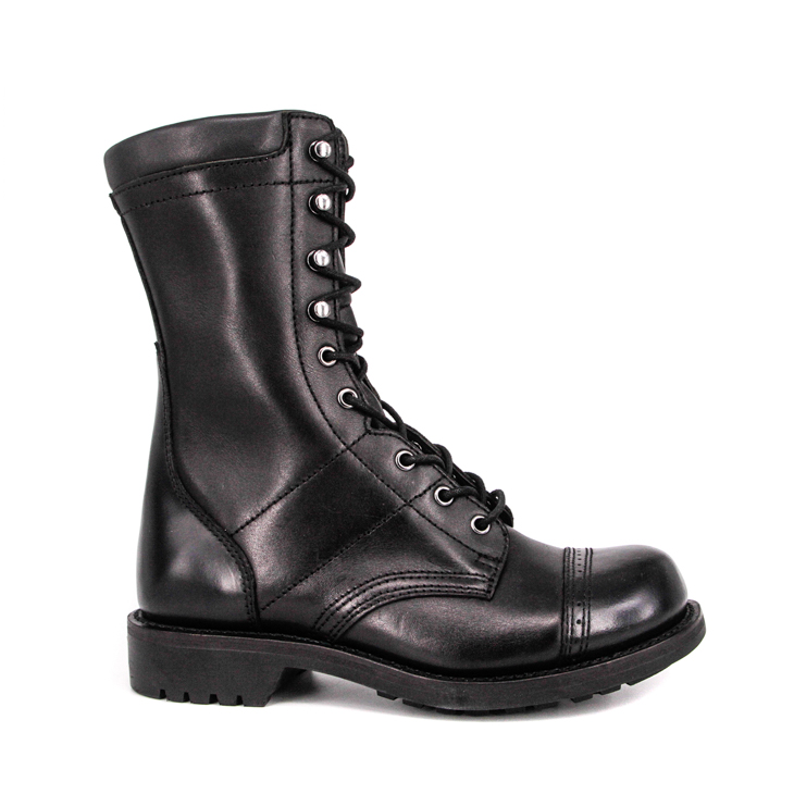 Germany goodyear officer black full leather boots 6217