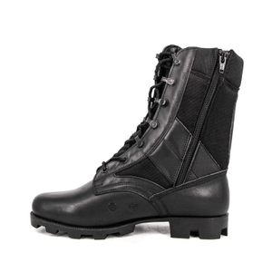 Black british army jungle boots with zipper 5204