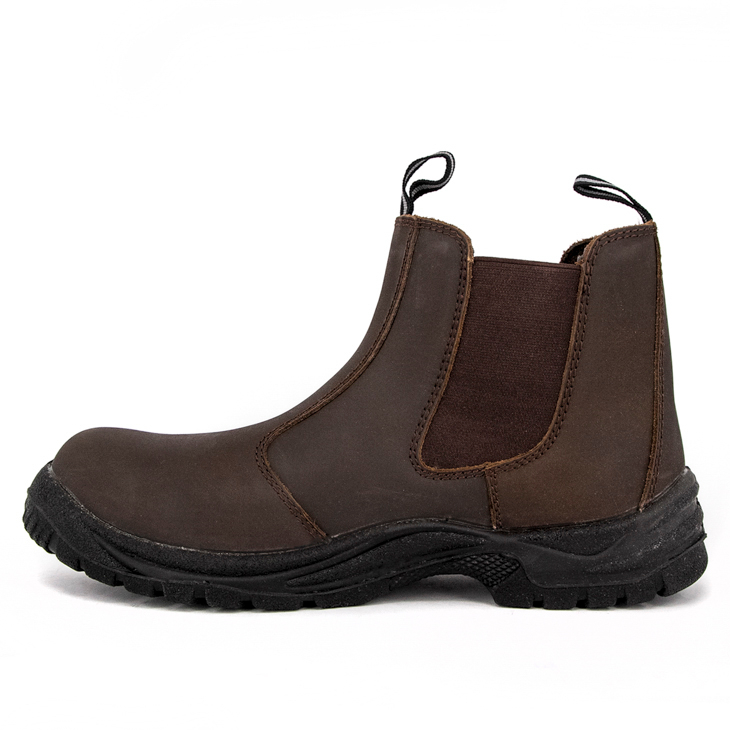 Këpucë sigurie prej lëkure kafe cilësore 3104
