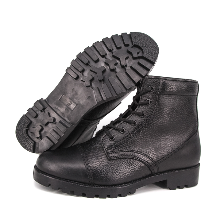 High quality walking office military police shoe full leather boots 6116