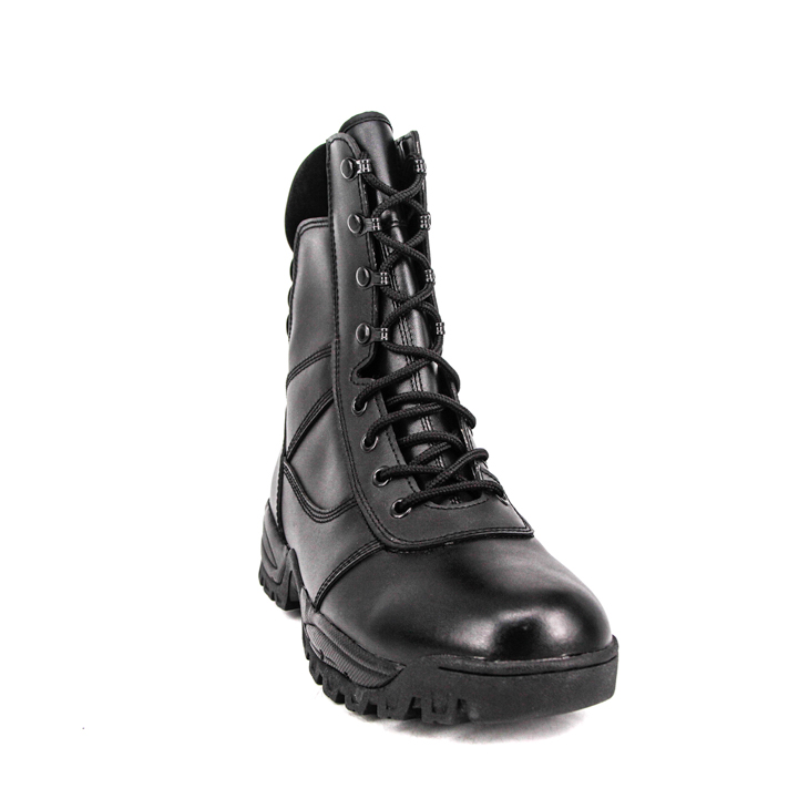 Supply military good price black combat full leather boots 6227