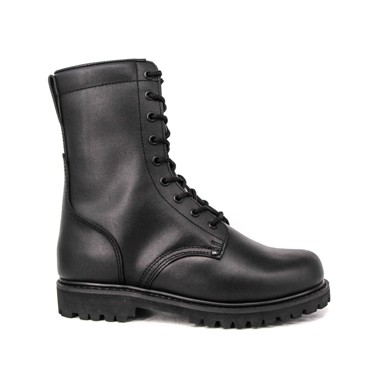 Black men hunting Malaysia ritual military full leather boots 6270