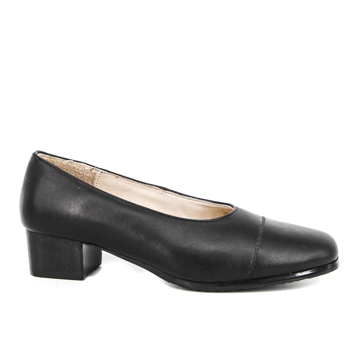 Durable female black office shoes 1107