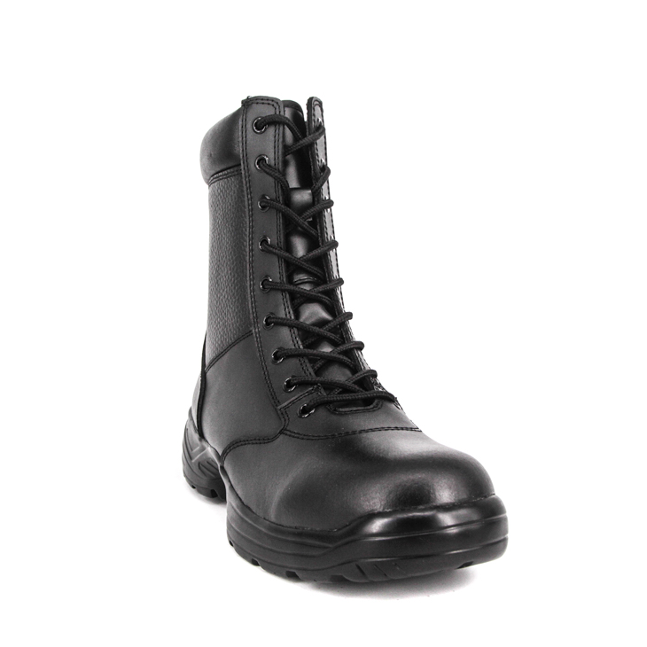 Long zip waterproof tactical full leather boots 6216