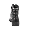 Black men police zipper military leather boots 6273