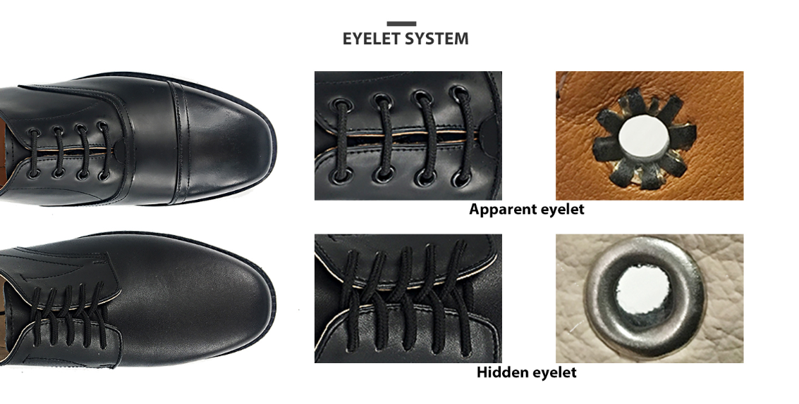 What are the different shoe eyelets for military boots v2
