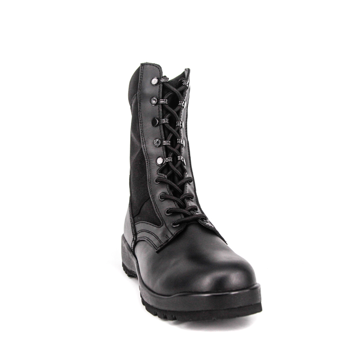 High quality black color leather tactical jungle boots 5229