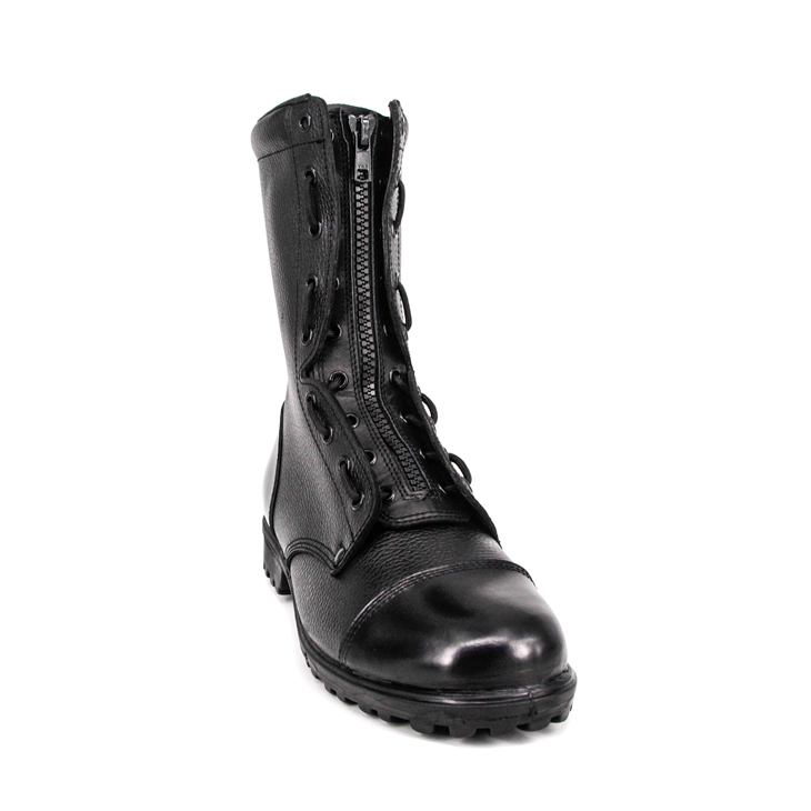 US uniform black genuine navy military full leather boots 