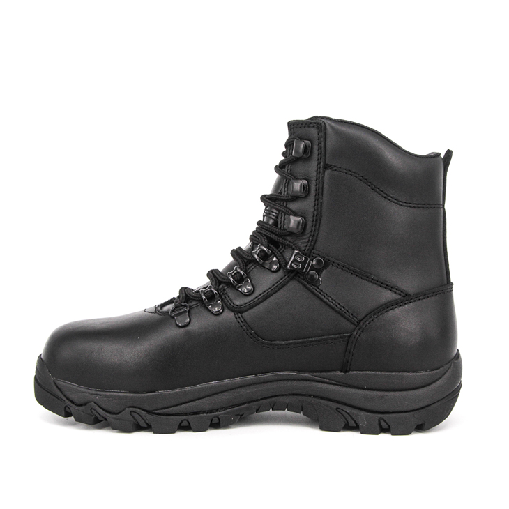 Ankle black police combat leather boots 6105 from China Manufacturer ...