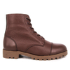 Red brown army grain full leather boots 6107