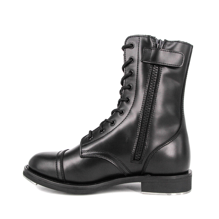 Patent zipper Australia high gloss military full leather boots 6284 ...