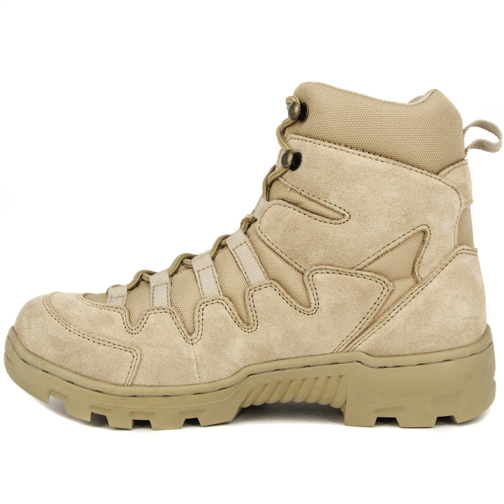 Fashion khaki leather desert boots 7106