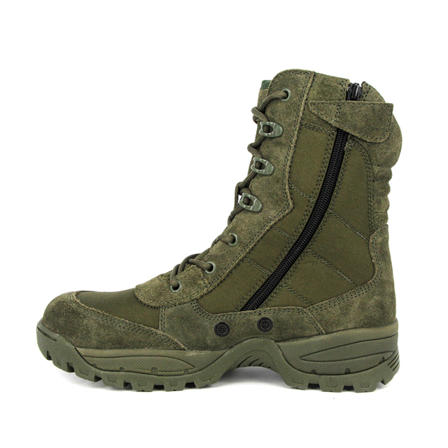 Olivové zelené vojenské pouštní boty na zip 