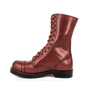 مردوں کے سرخ بھورے ٹیکٹیکل چمڑے کے جوتے 6213