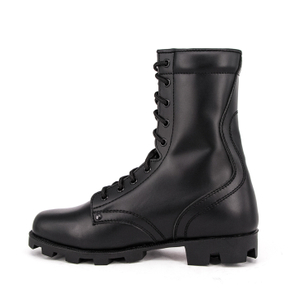 Militar field black combat full leather boots 6236