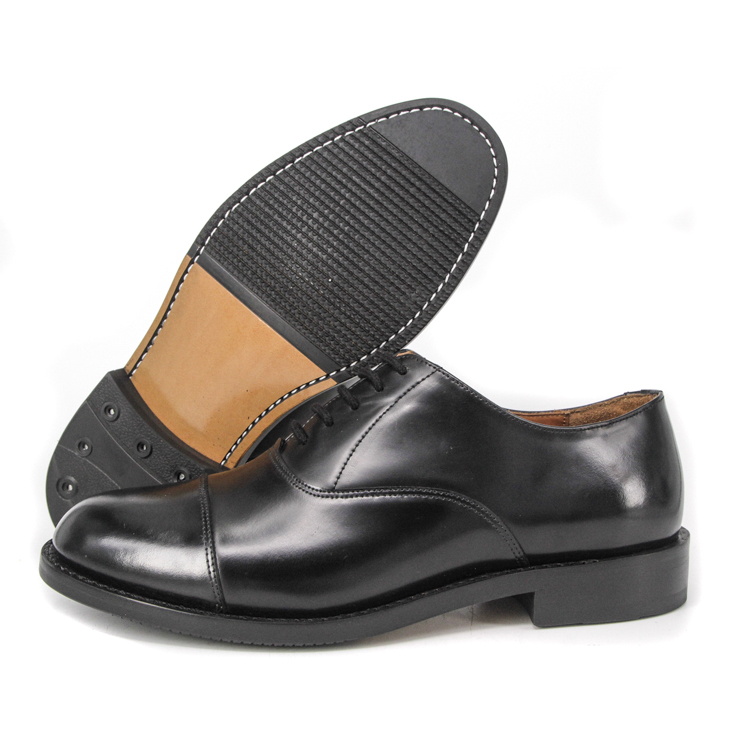 Youth black flat office shoes 1202