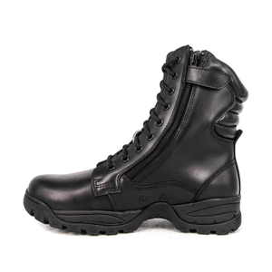 سیاہ فام مرد پولیس زپر ملٹری چمڑے کے جوتے 6273