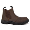 高品質の茶色の革の安全靴 3104