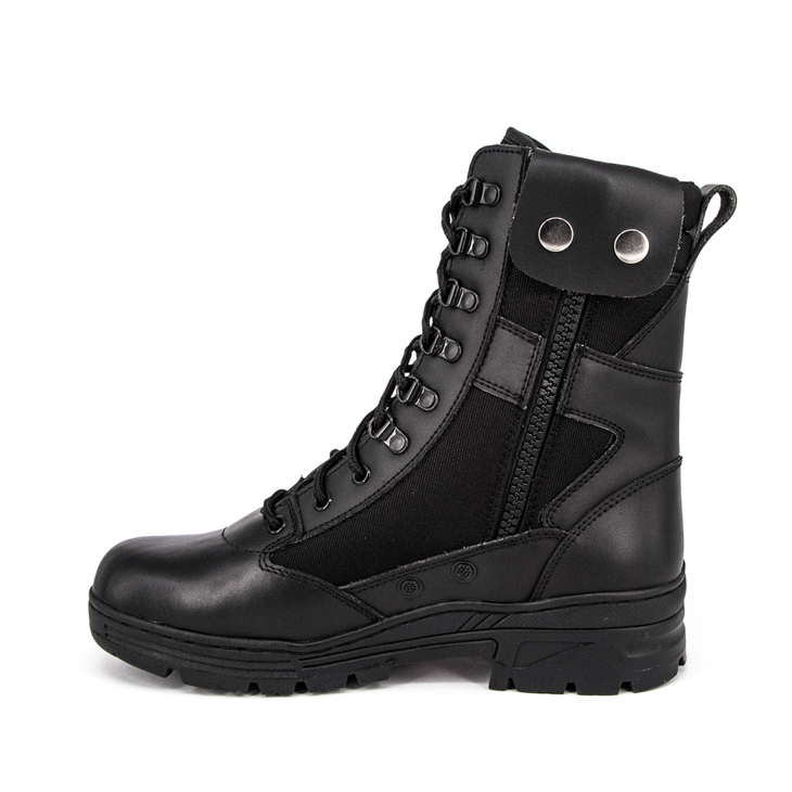 Amerikanske skridsikre taktiske støvler i sort læder 4218