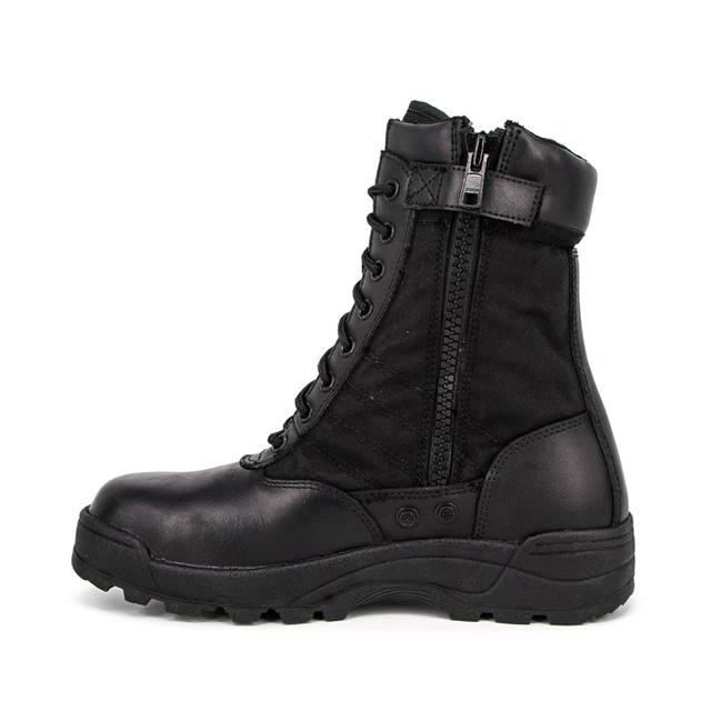 thumbnail image 2 of Unisex Adult Black Tactical Combat Boots With Dual Side Zippers - Military Style 2 of 5