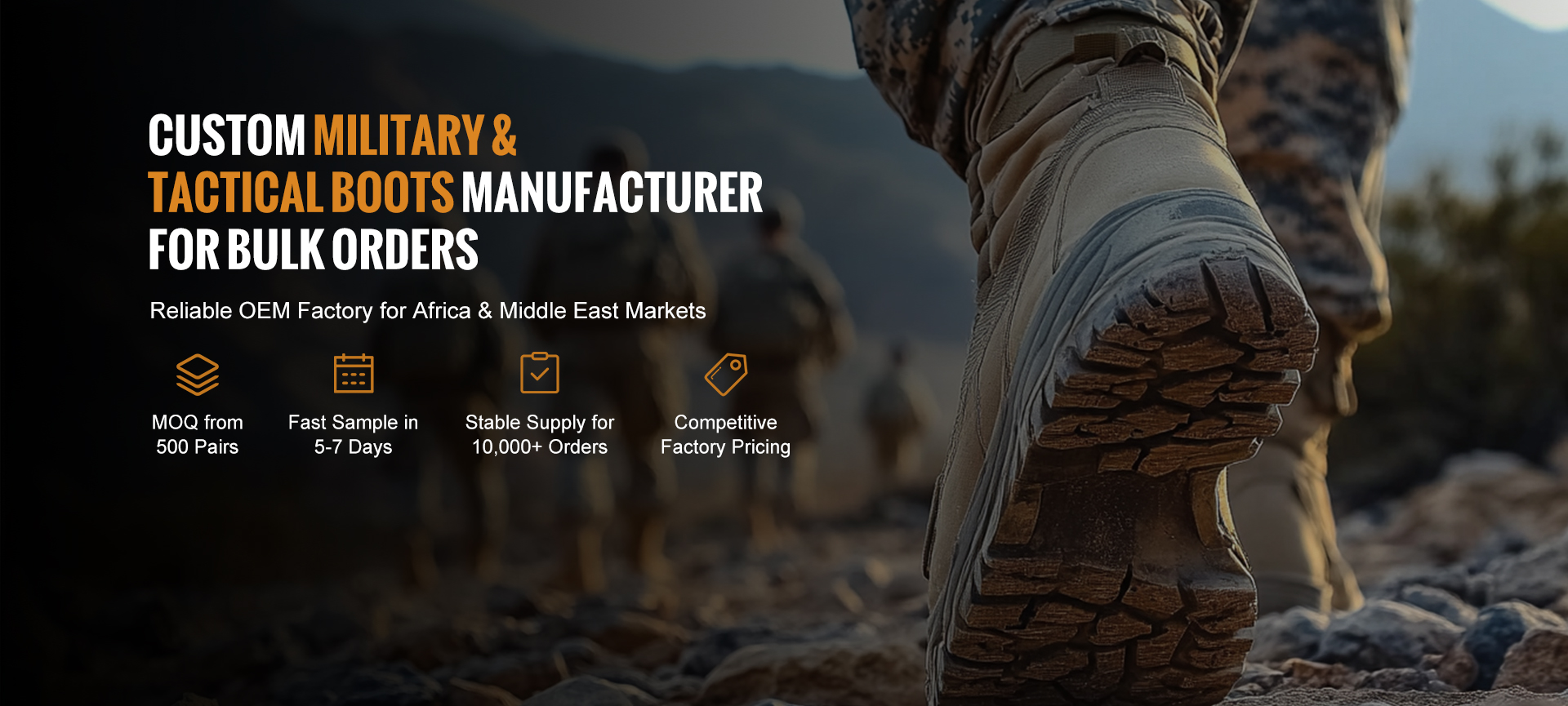 one stop solution supplier of military boots